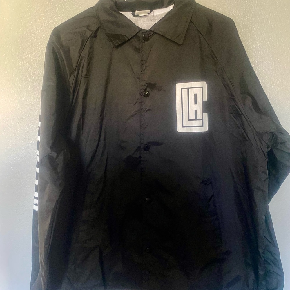 LA Clippers Basketball Club Windbreaker Jacket Adult Large Lined Clipper Nation